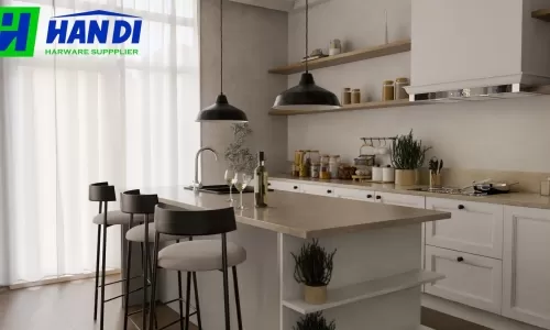 Bố Trí Tủ Bếp Kết Hợp Bàn Ăn Sao Cho Hợp Lý?