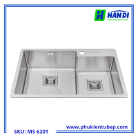 Chậu rửa chén 2 hố inox 304 MALLOCA MS 620T