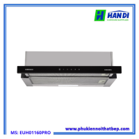 Máy hút mùi kéo rút mặt kính đen EUH01160Pro-Eurogold