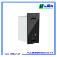Thùng gạo mặt kính đen GARIS MR08.30B