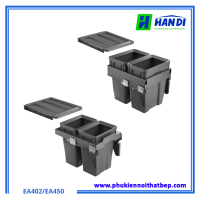 Thùng rác đôi âm tủ giảm chấn  Eurogold EA402, EA450