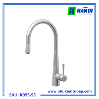 Vòi rửa chén nóng lạnh dây rút MALLOCA K095-SS