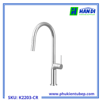 Vòi rửa chén nóng lạnh dây rút MALLOCA K2203-CR