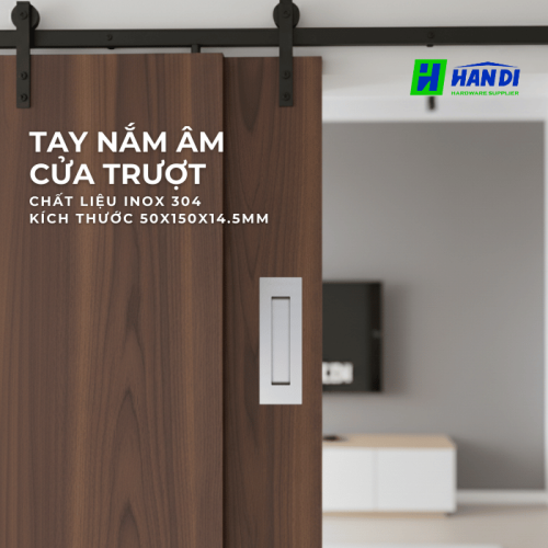 Tay nắm âm cửa IMUNDEX 709.18.170, Trượt hình chữ nhật.