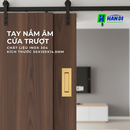 Tay nắm âm cửa IMUNDEX 709.18.170, Trượt hình chữ nhật.