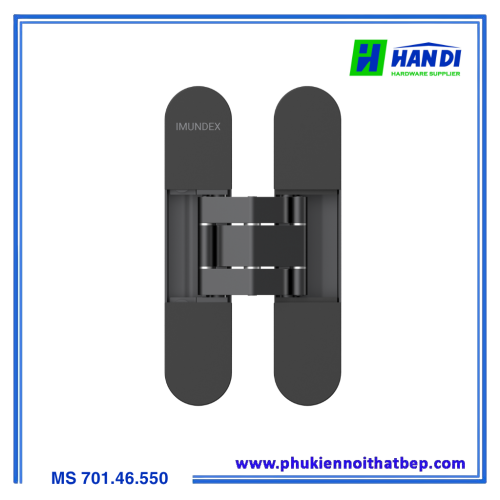 Bản lề Âm IMUNDEX-701.46.550, Đen Mờ Cao cấp