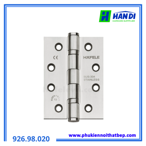Bản lề lá 4"X3"X2.5mm, Inox 304 HAFELE 926.98.020