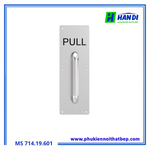 Bảng kéo cửa IMUNDEX 714.19.601, Inox 304 kèm tay PULL