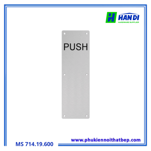 Bảng đẩy cửa IMUNDEX 714.19.600, Inox 304 cao cấp PUSH
