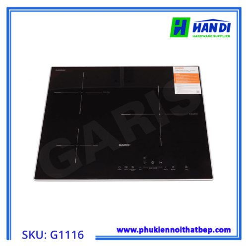 Bếp từ 3 vùng nấu, viền hợp kim nhôm GARIS G1116