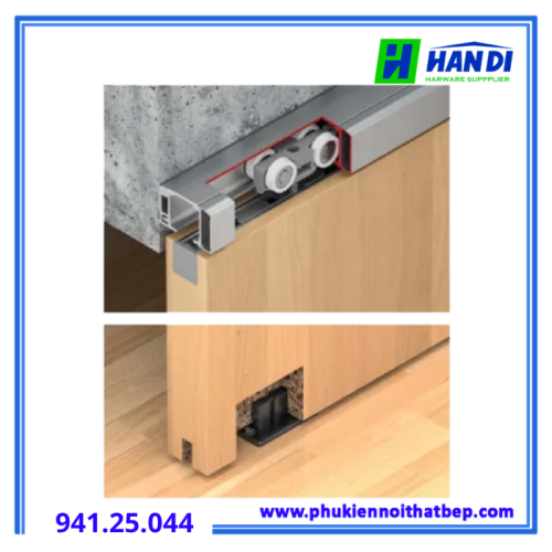 Bộ phụ kiện cửa lùa Hafele 120kg lắp âm 941.25.044 