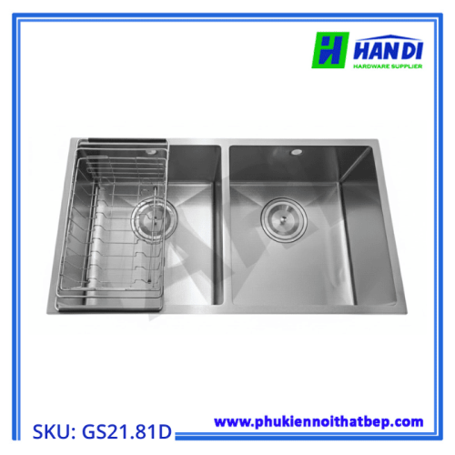 Chậu rửa 2 hố cân âm bàn đá GARIS GS21.81D