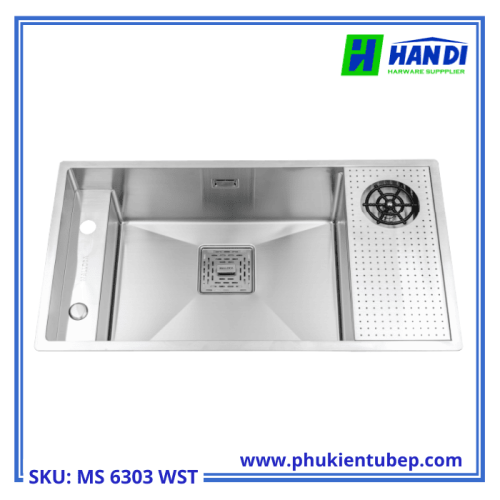 Chậu rửa chén 1 hố inox 304 MALLOCA MS 6303 WST