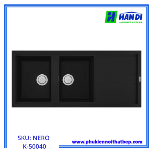 Chậu rửa chén đá MALLOCA NERO K-50040