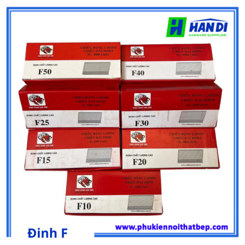 Đinh F15–F50 đinh thẳng dùng cho súng bắn đinh
