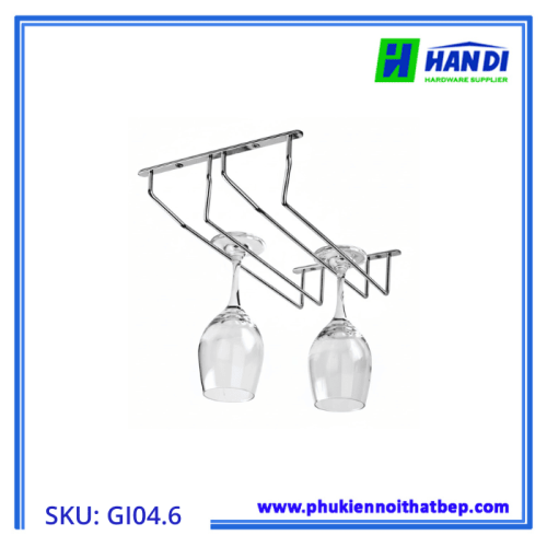Giá treo ly đôi Inox 304 GARIS GI04.6