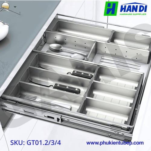 Hệ chia ngăn kéo Inox GARIS GT01.2, GT01.3, GT01.4