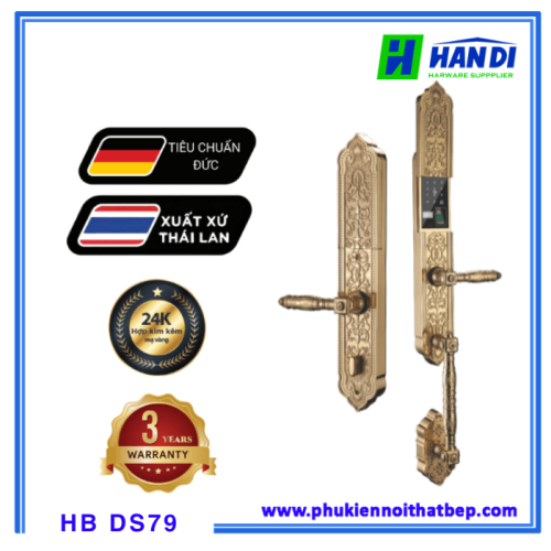 Khoá điện tử đại sảnh Hubert HB DS79 Gold