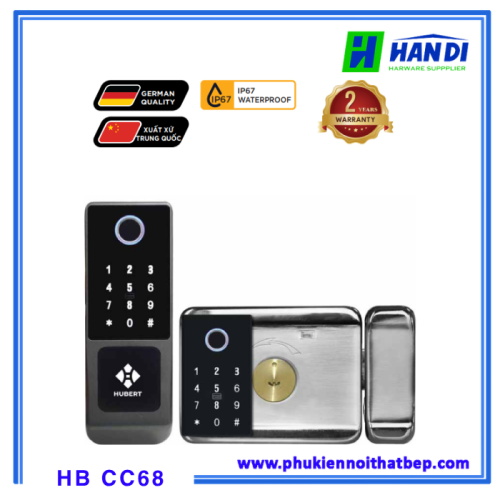 Khóa vân tay cửa cổng sắt Hubert HB CC68