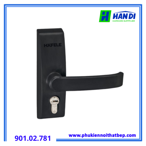 Tay nắm gạt mặt ngoài màu đen Hafele 901.02.781
