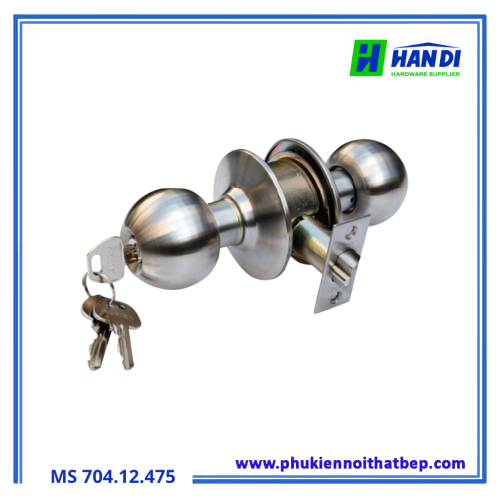 Tay nắm tròn IMUNDEX 704.12.475 Inox 304, 2 đầu chìa