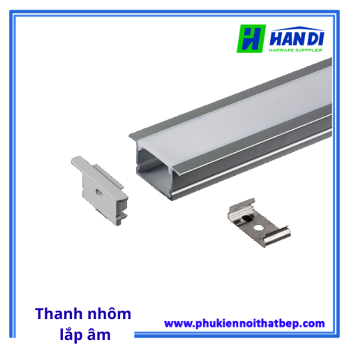 Thanh nhôm lắp âm đèn led