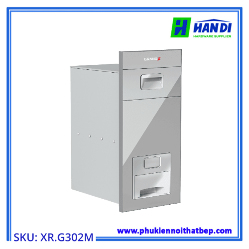 Thùng gạo mặt kính nút nhấn GRANDX XR.G302M