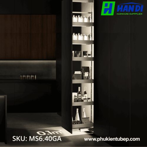 Tủ đồ khô 6 tầng, rổ nhôm GARIS MS6.40GA