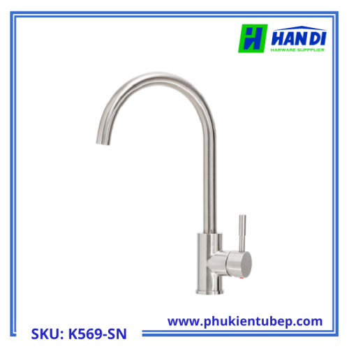Vòi rửa chén nóng lạnh inox 304 MALLOCA K569-SN